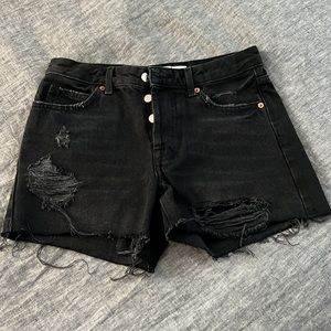 Topshop high-waisted denim shorts
